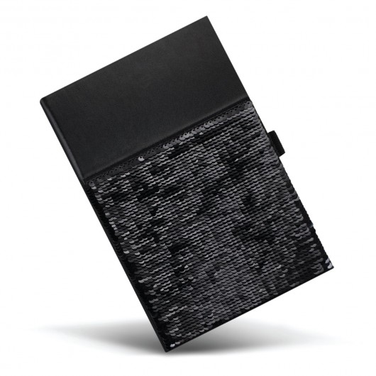 Sequin Notebooks Stood Up